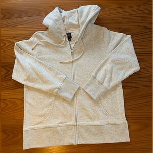 Gray gap zip up sweater